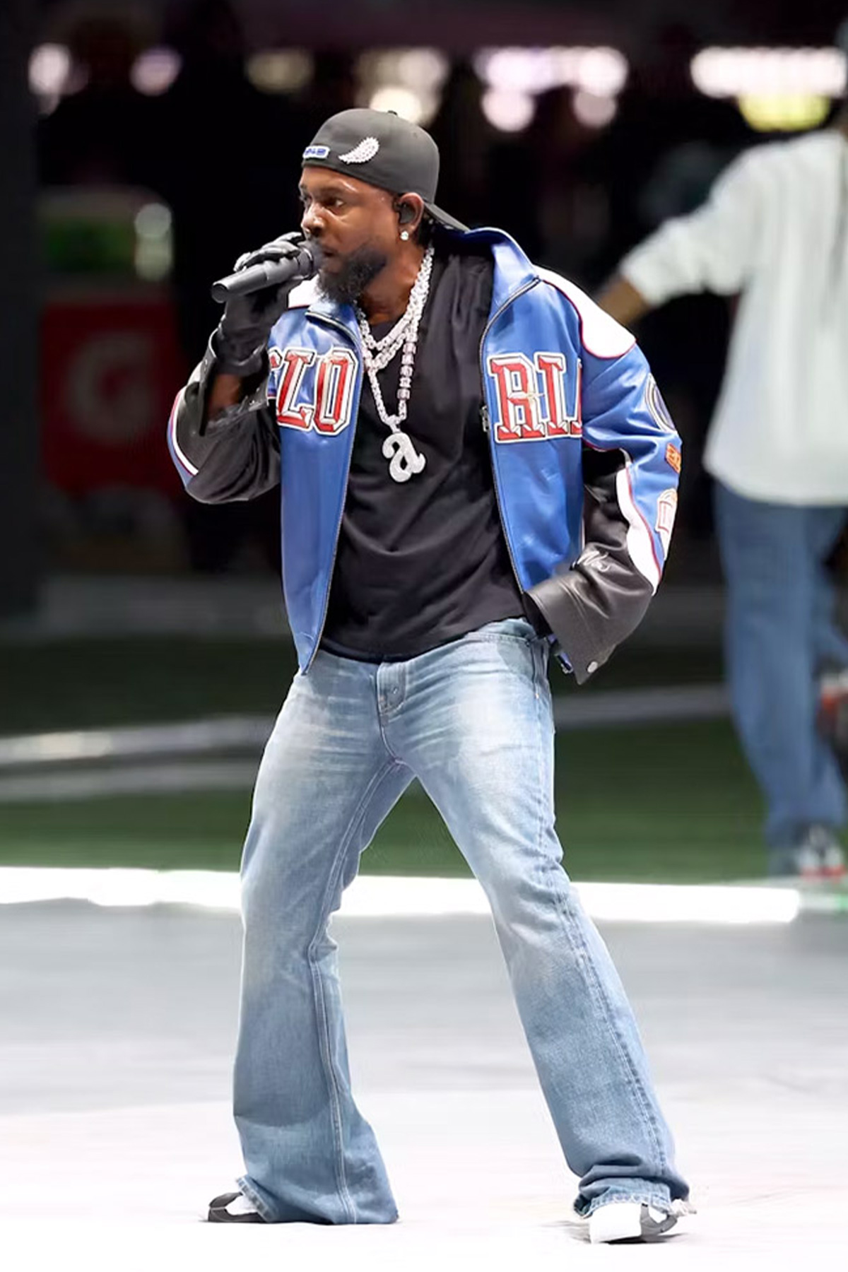 Kendrick Lamar wearing Celine bootcut jeans