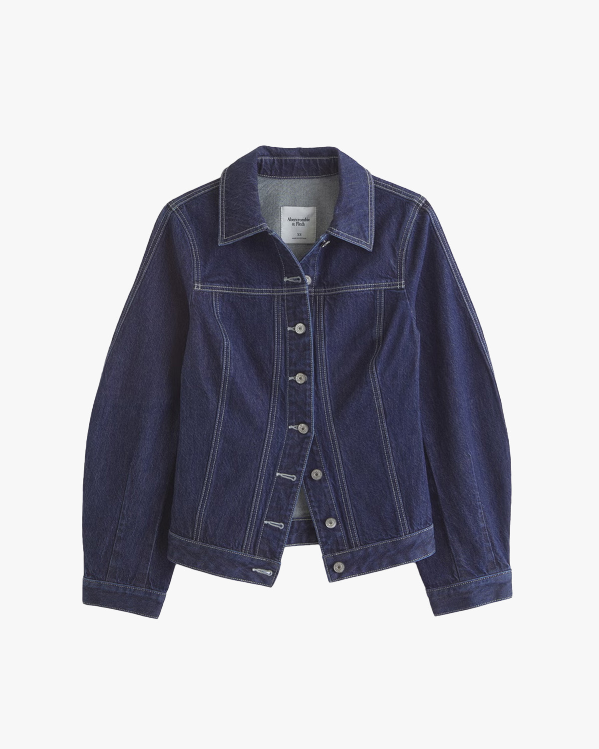 Abercrombie & Fitch Slim Barrel Sleeve Denim Jacket
