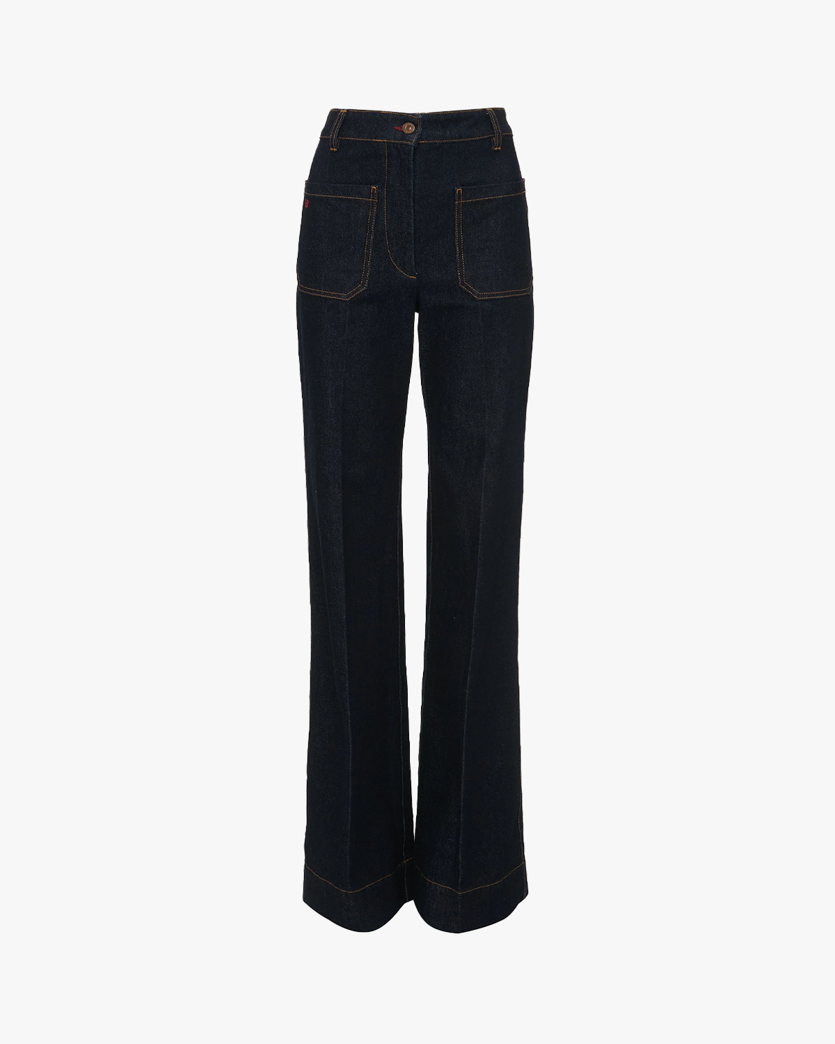Victoria Beckham Alina High Waisted Jean In Dark Indigo Rinse