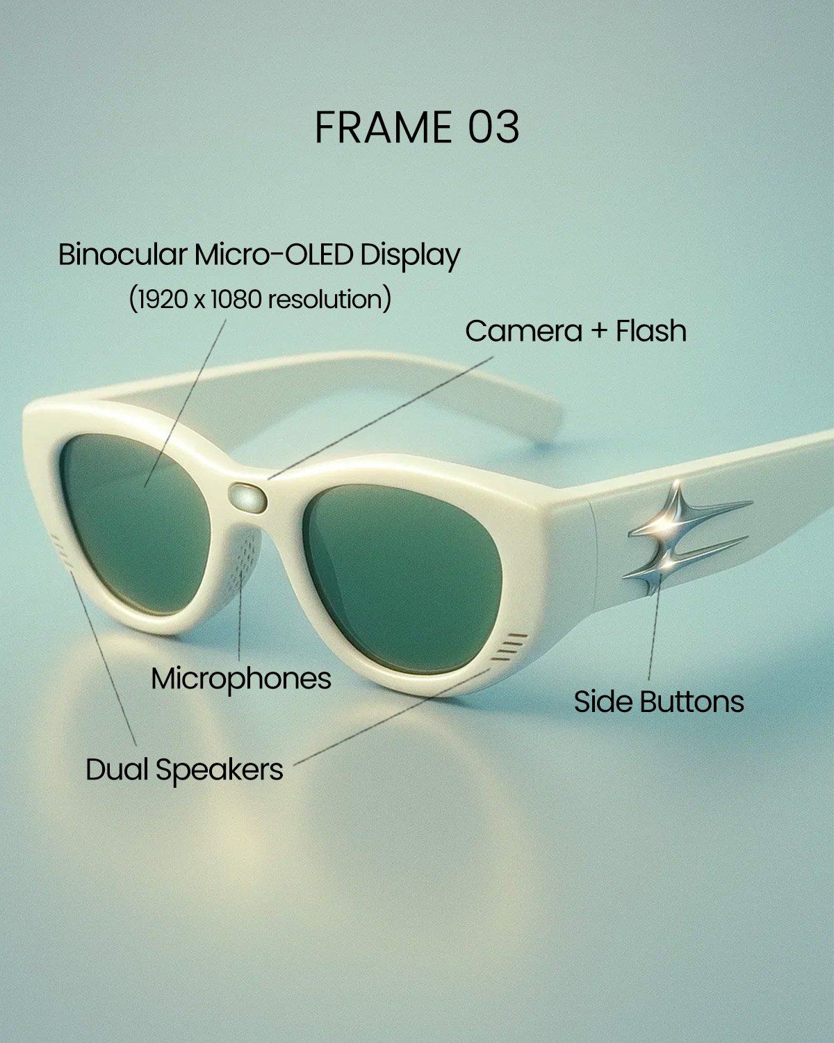 Google X Gentle Monster Glasses design concept, Frame 03. Designed by Alexei Key.