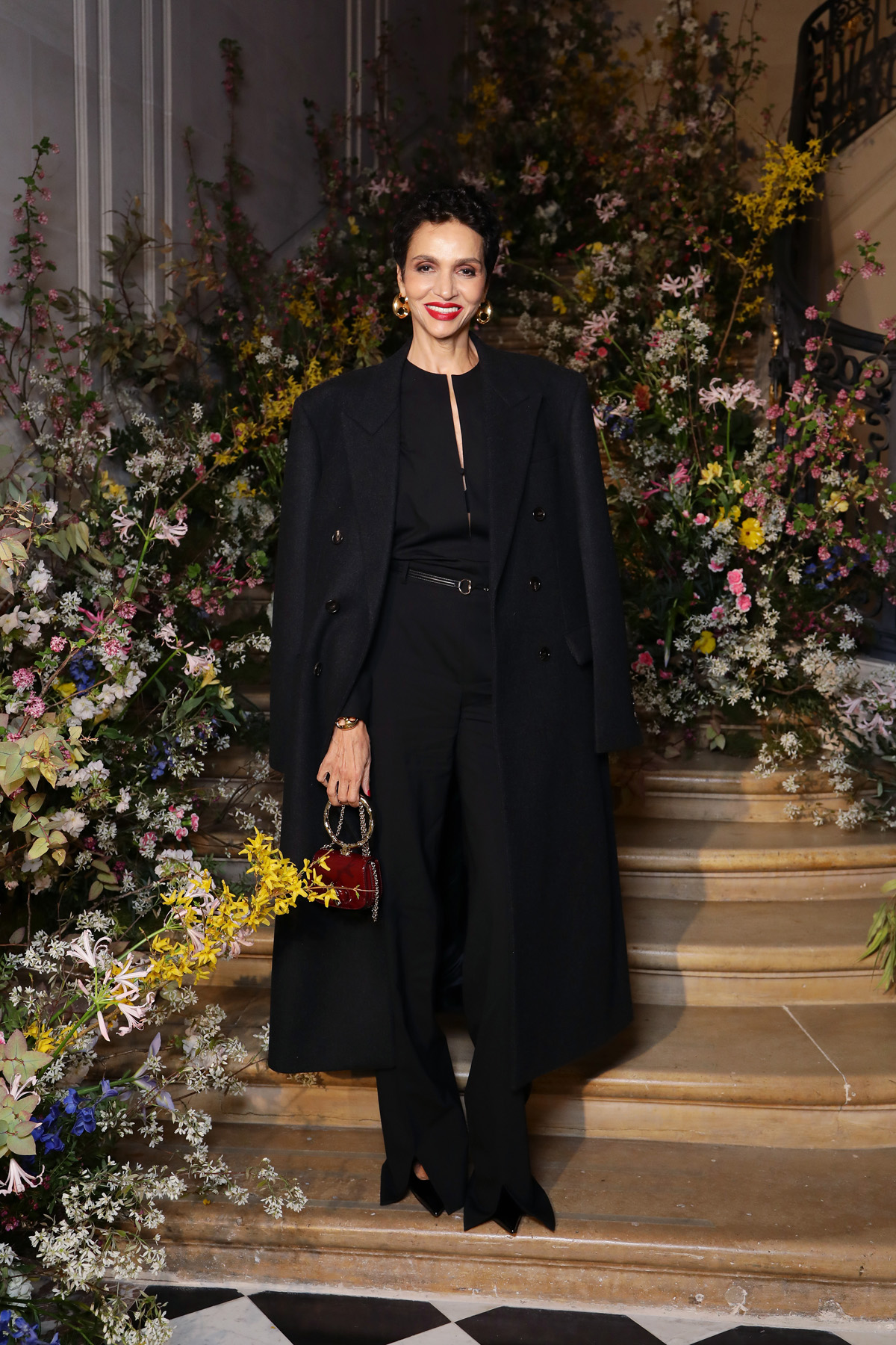 Farida Khelfa attends Gucci Dinner – The Art Of Silk on April 02, 2025 in Paris, France. (Photo by Antoine Flament/Getty Images for Gucci)