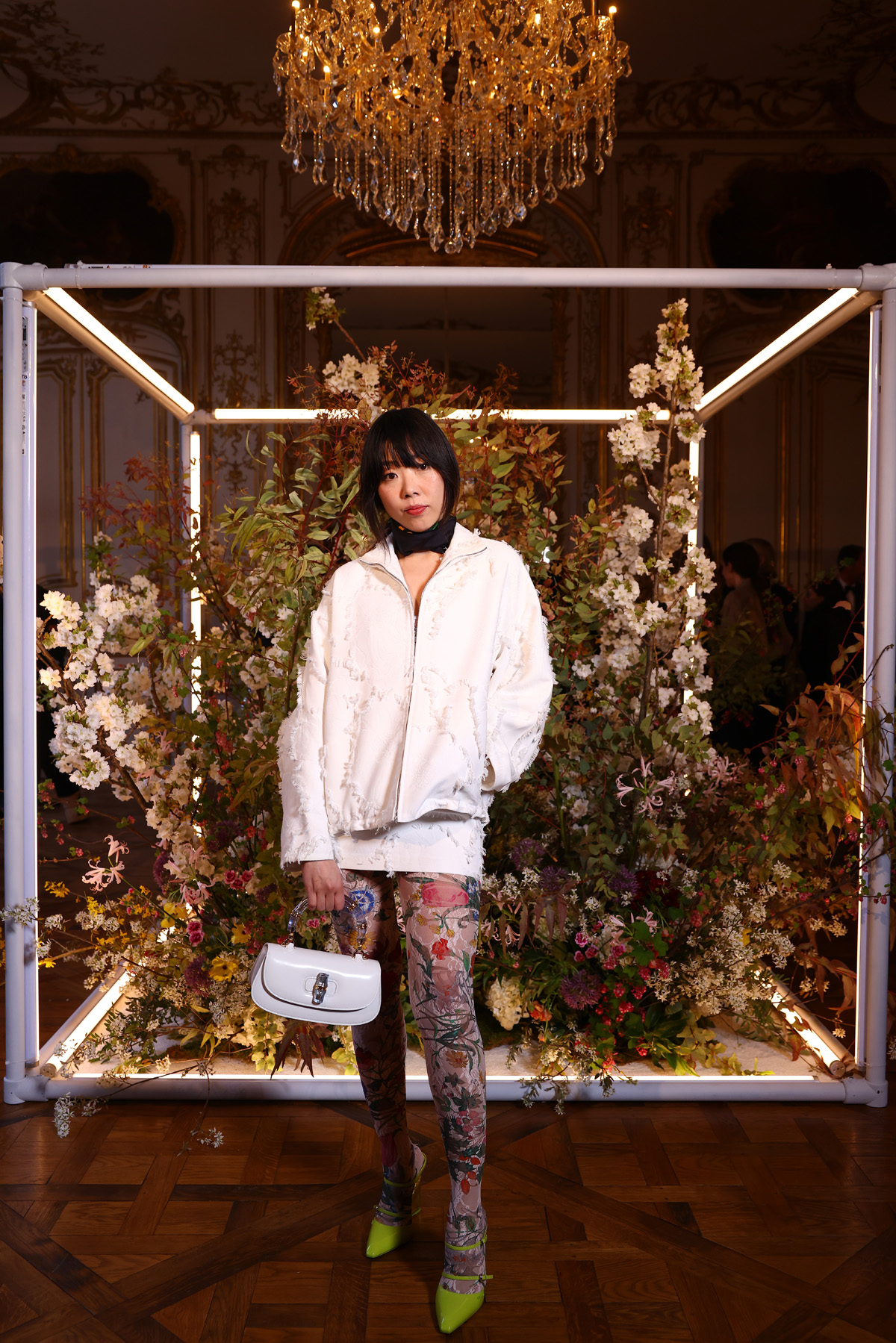 Susie Lau attends Gucci Dinner – The Art Of Silk on April 02, 2025 in Paris, France. (Photo by Marc Piasecki/Getty Images for Gucci)