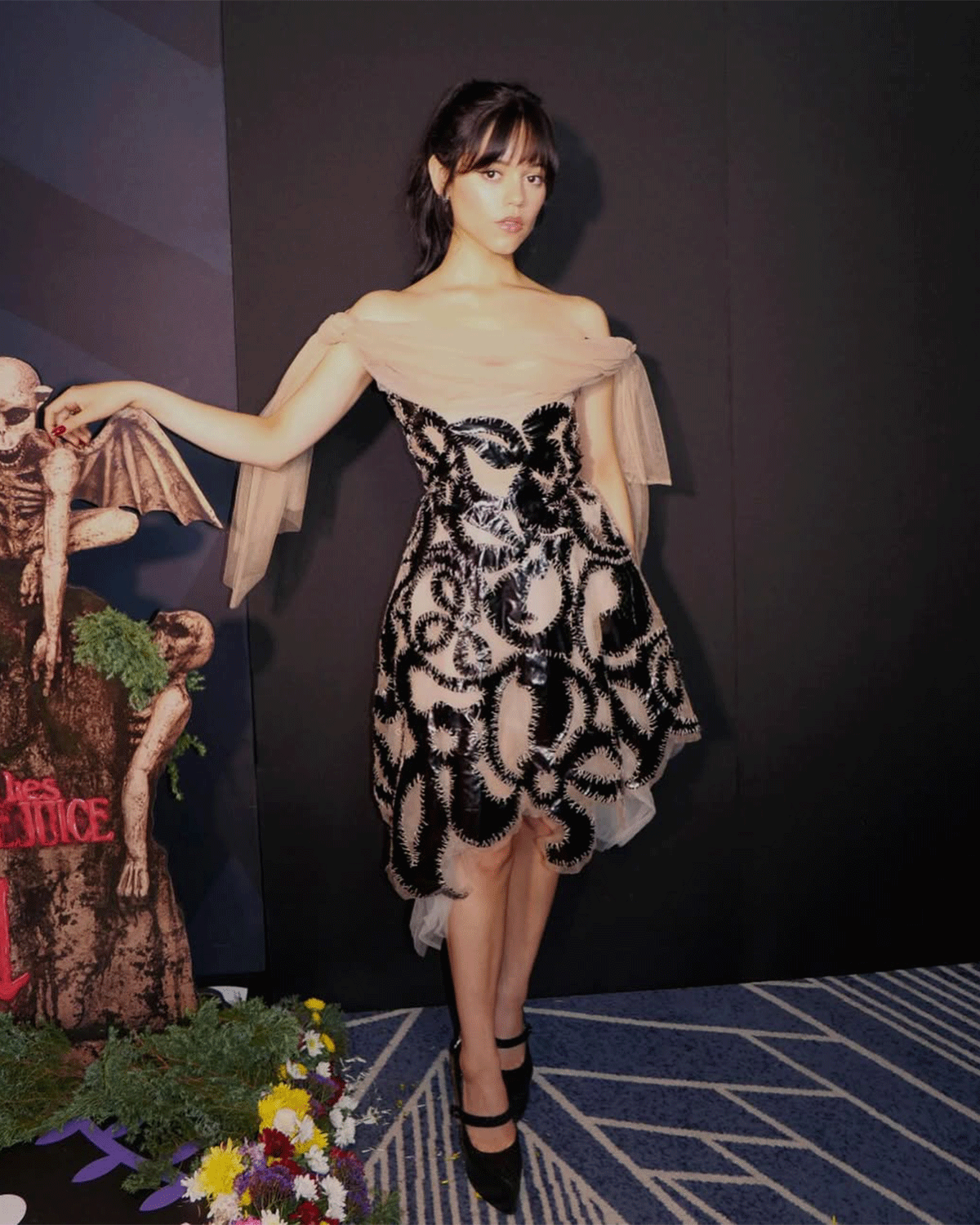 Jenna Ortega in 2009 Vivienne Westwood for Beetlejuice Beetlejuice Press