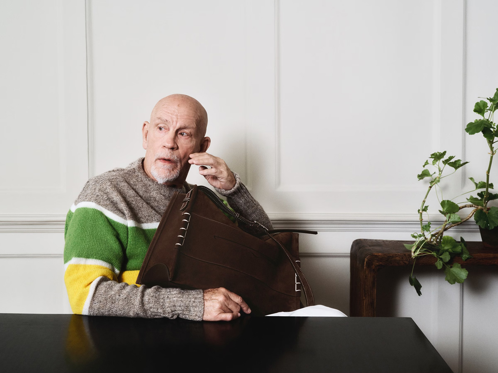 John Malkovich for JW Anderson Loafer Bag Campaign Review