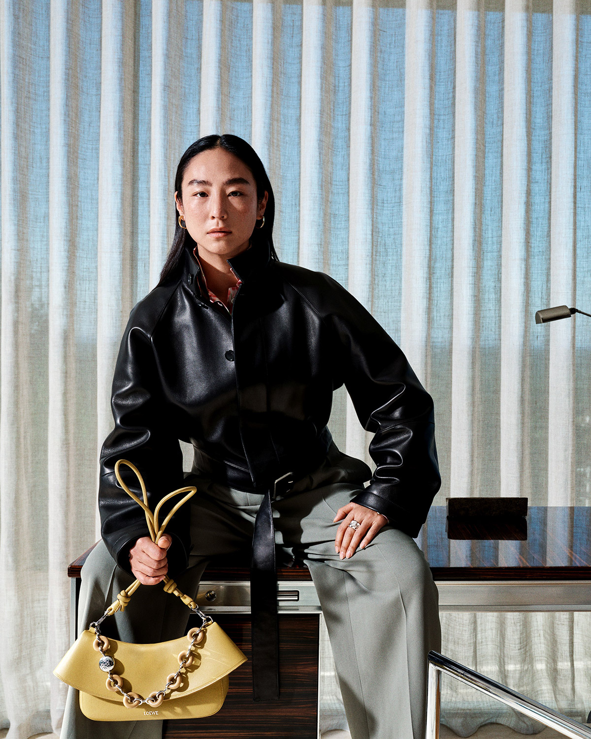 Greta Lee for Loewe’s Fall Campaign