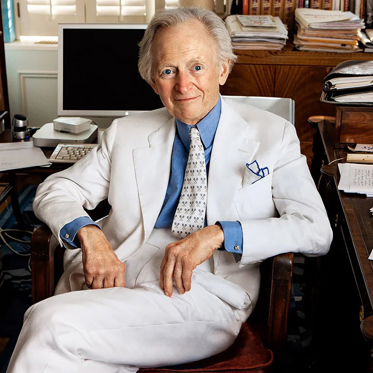 Tom Wolfe in his home office in New York | Source: Air Mail