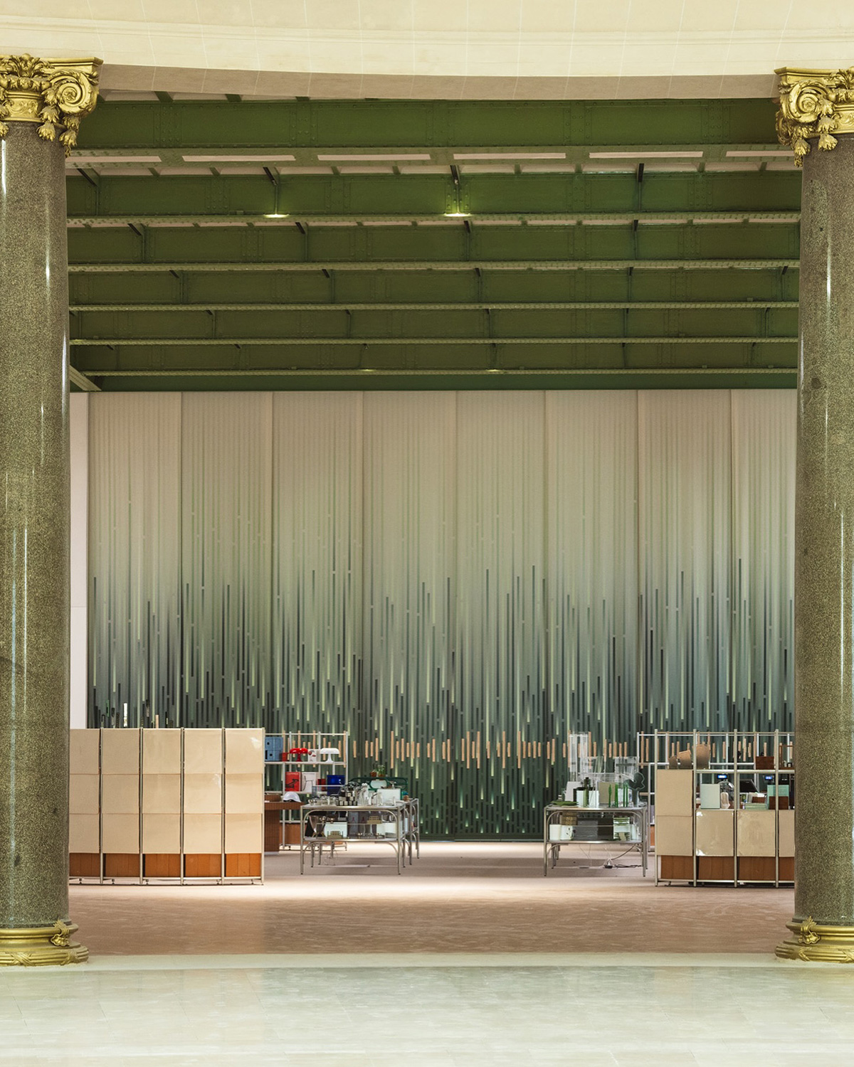 A view of the curtain designed by Chanel's craftsmanship hub Le19M at the renovated Grand Palais in Paris | Source: Le19M
