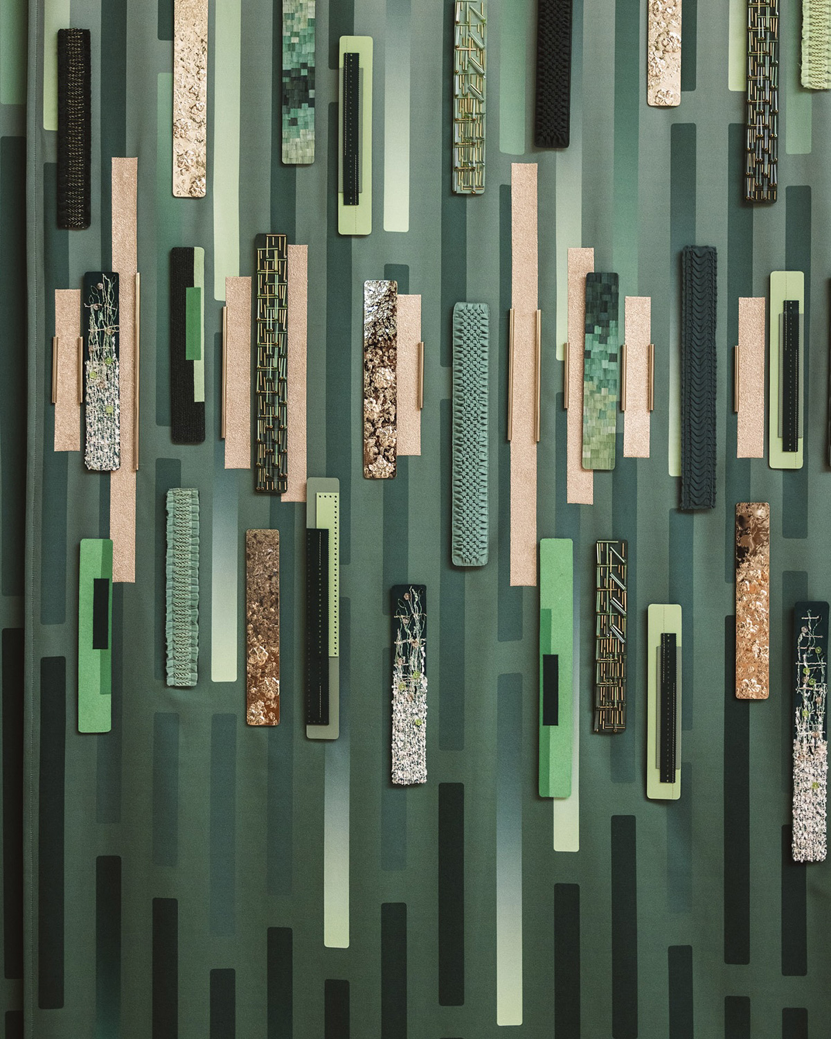 A closeup of the curtain designed by Chanel’s craftsmanship hub Le19M | Source: Le19M