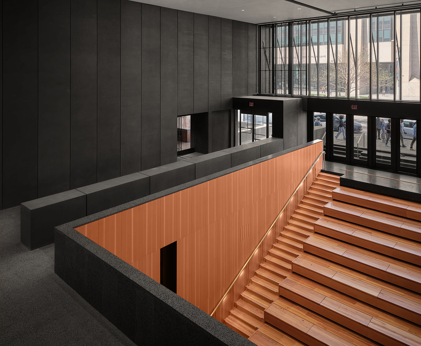 Interior View of the Studio Museum in Harlem’s New Building, Featuring the Stoop and the Lobby | Photo: © Dror Baldinger FAIA | Courtesy Studio Museum in Harlem