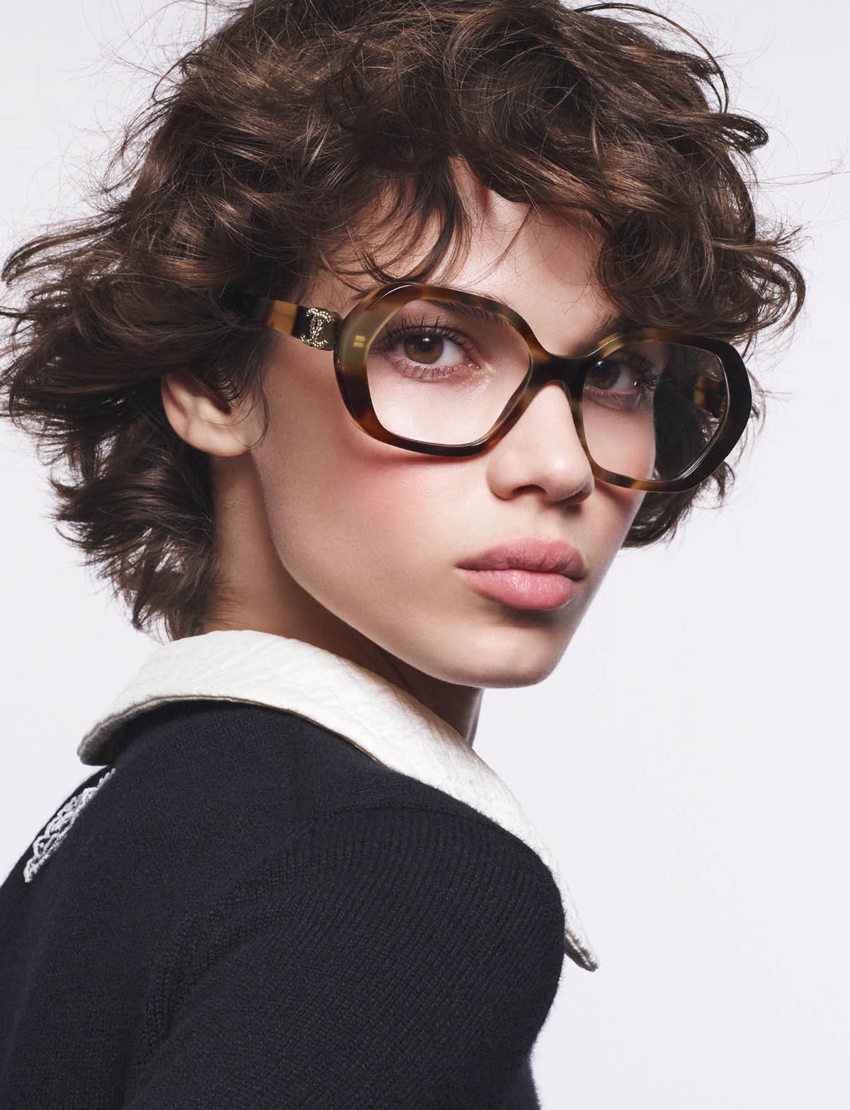 CHANEL Fall Winter 2025/26 Eyewear ad campaign featuring model Mathilda Gvarliani photographed by David Sims Review