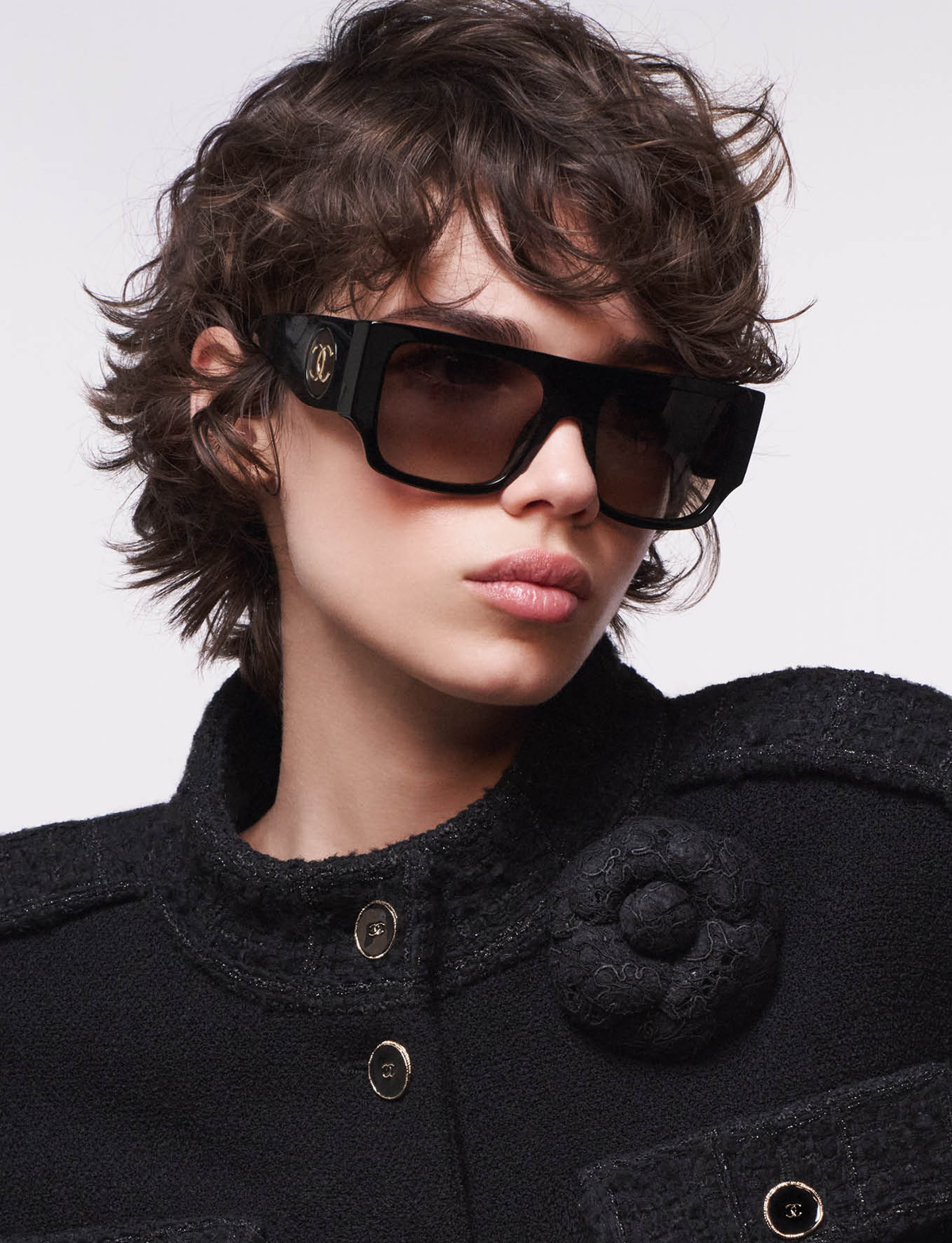 CHANEL Fall Winter 2025/26 Eyewear ad campaign featuring model Mathilda Gvarliani photographed by David Sims Review