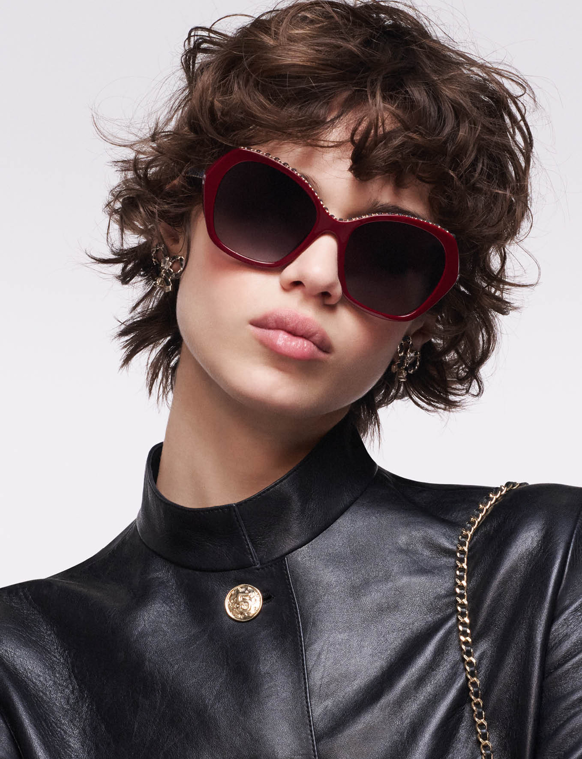 CHANEL Fall Winter 2025/26 Eyewear ad campaign featuring model Mathilda Gvarliani photographed by David Sims Review