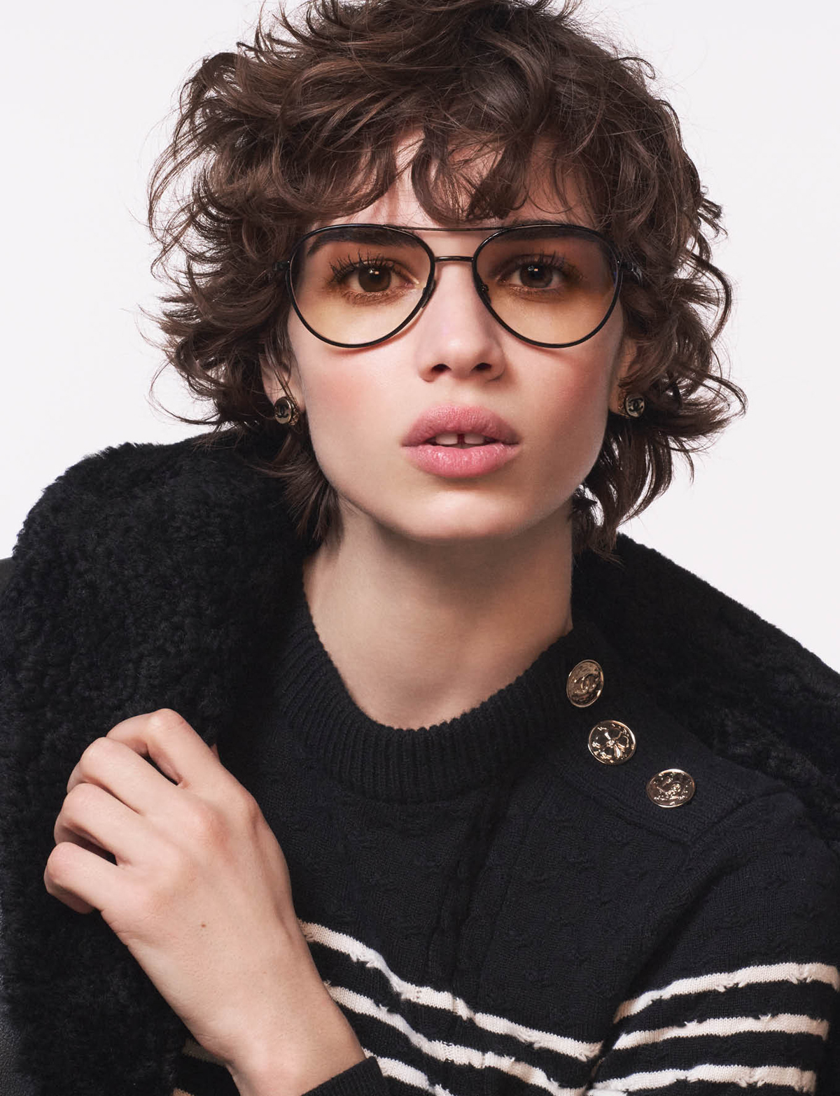 CHANEL Fall Winter 2025/26 Eyewear ad campaign featuring model Mathilda Gvarliani photographed by David Sims Review