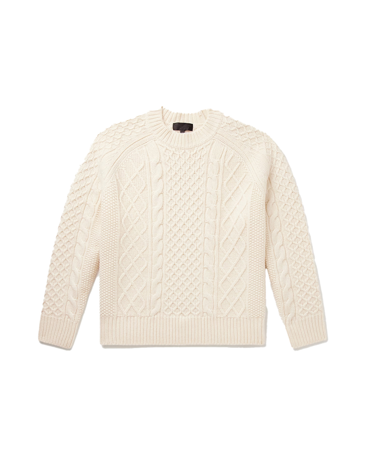Nili Lotan Carran Cable-Knit Wool Mock-Neck Sweater